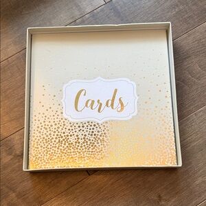 Gold and White Card Box